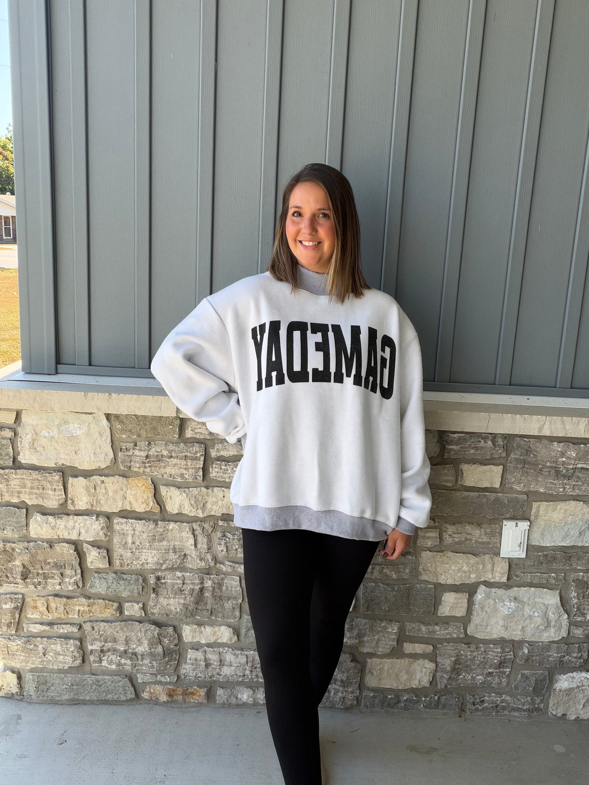 Two Sides Game Day Mockneck