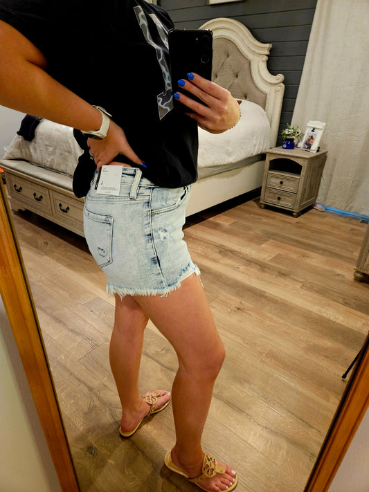 Sunfade Fray Denim Shorts