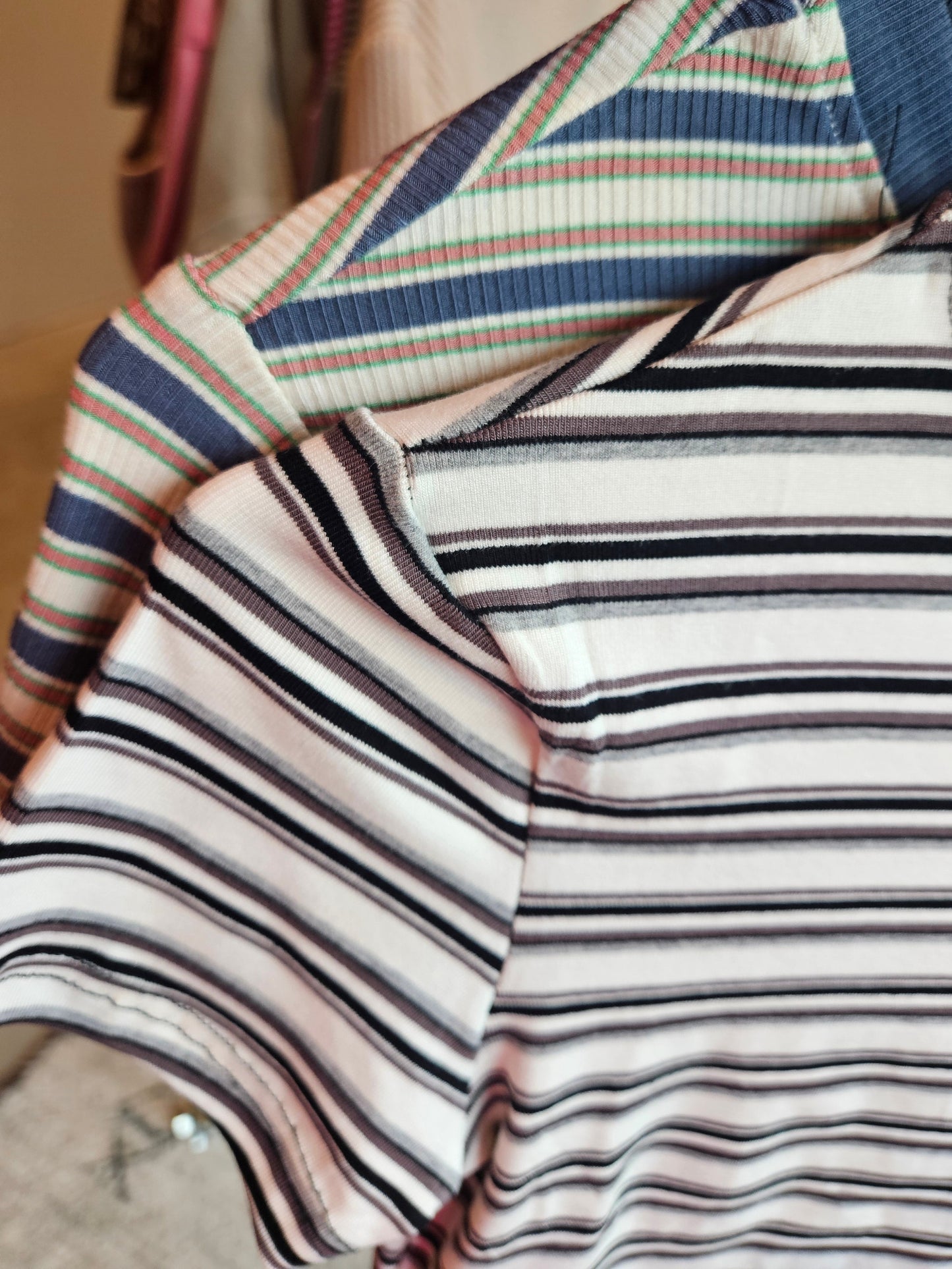 Coastal Stripe Crop Tee