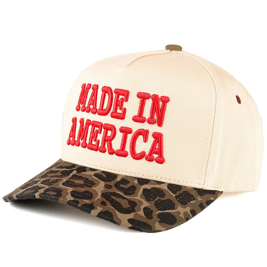 MADE IN AMERICA Leopard Trucker Cap