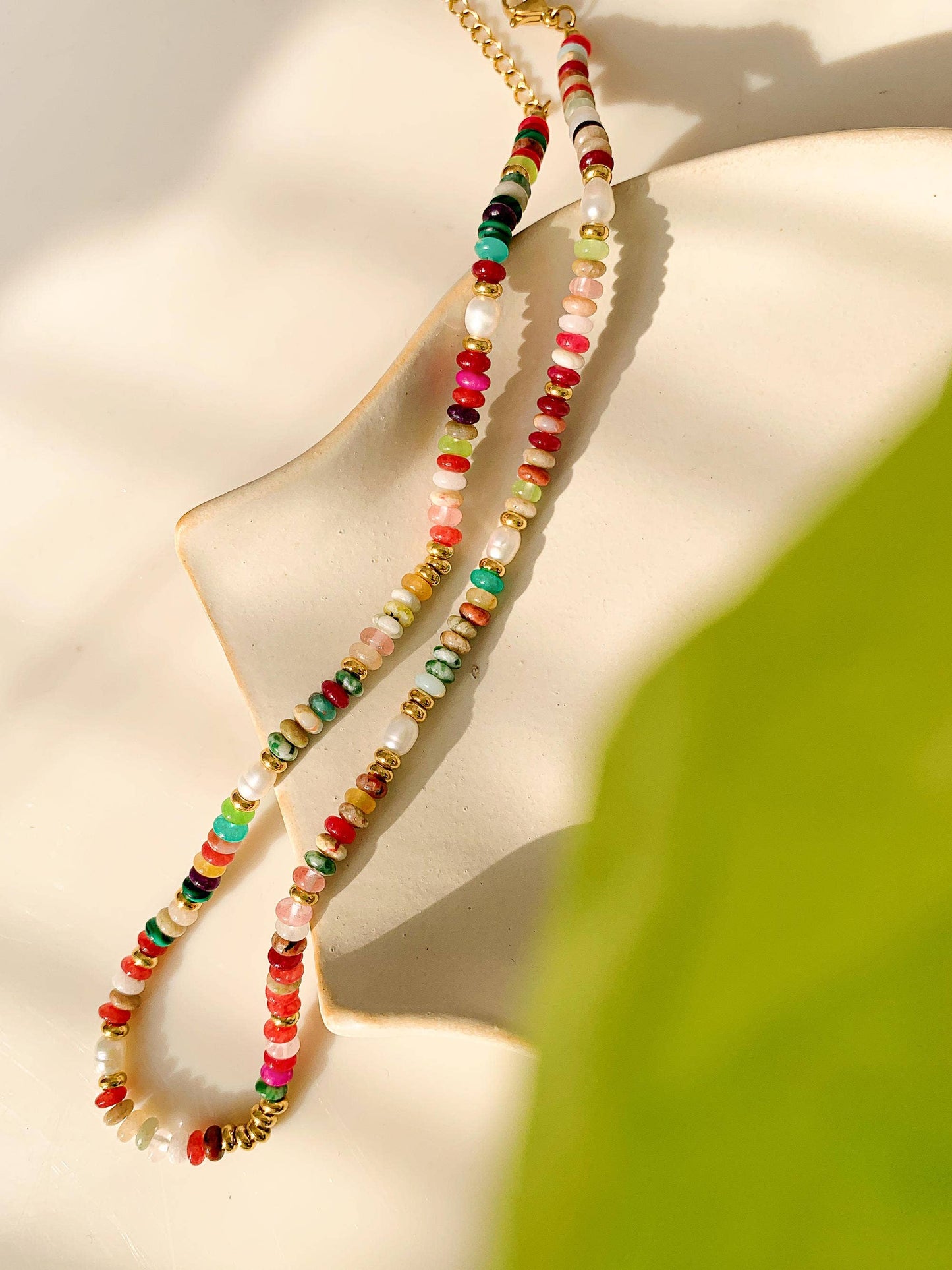 Sunny Days Beaded Necklace - waterproof