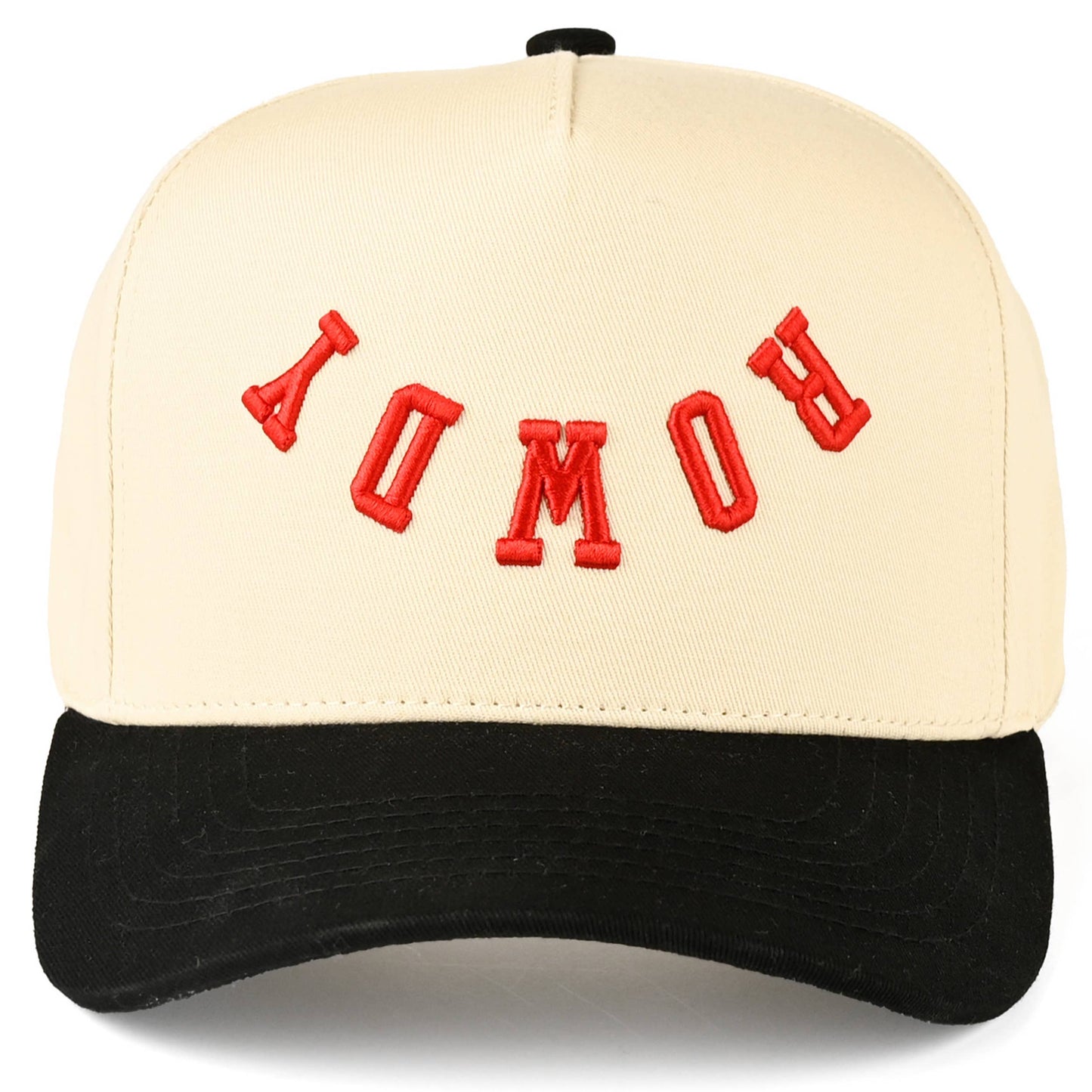 C.C ROWDY Letter Embroidered Two Tone Trucker Cap