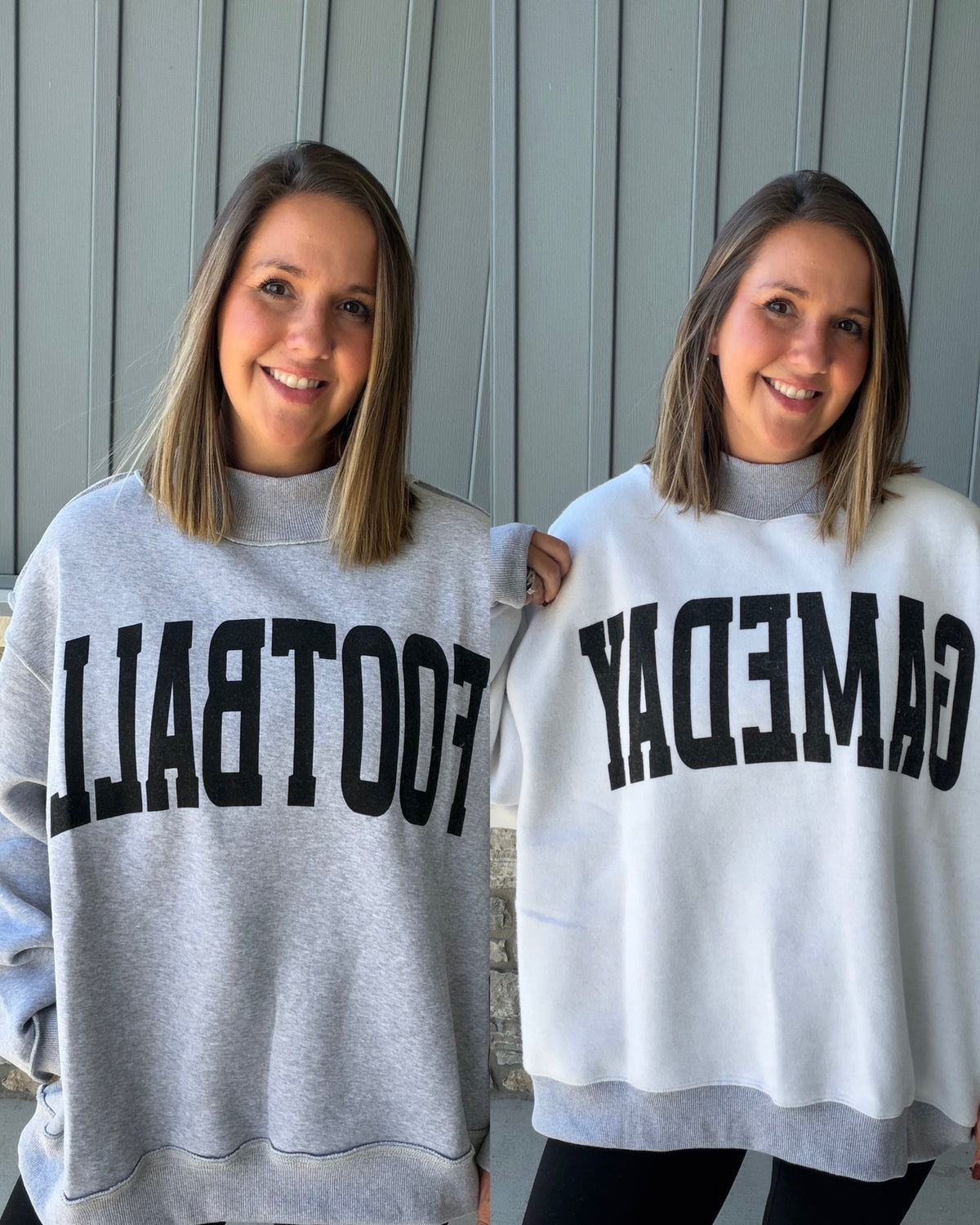 Two Sides Game Day Mockneck