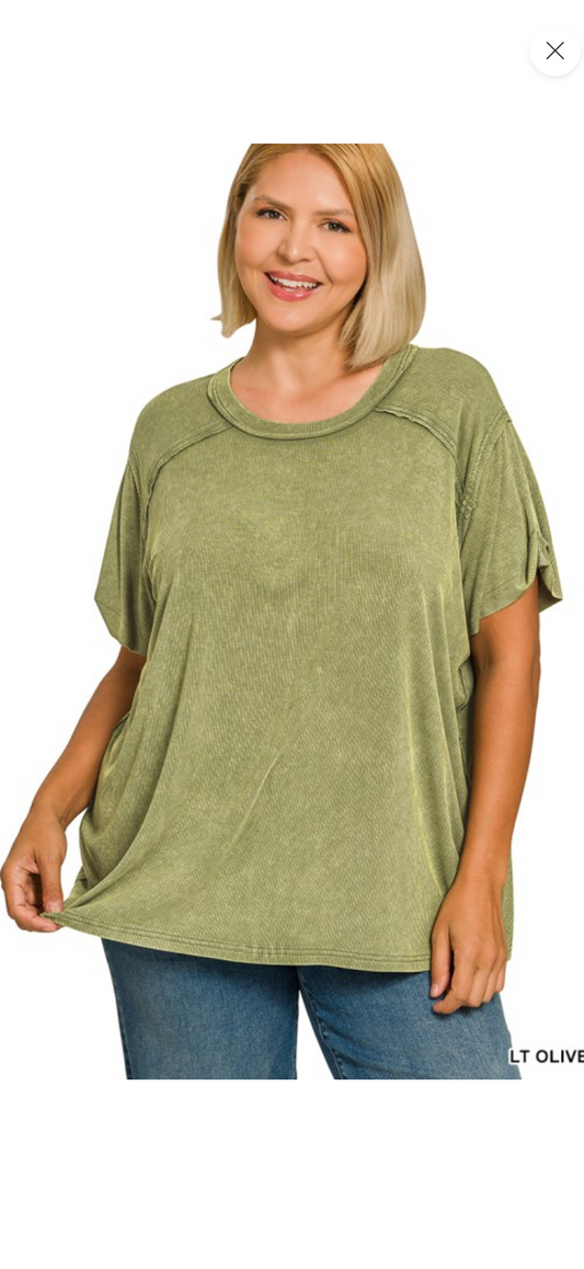 Plus size Zenana Faded Tee