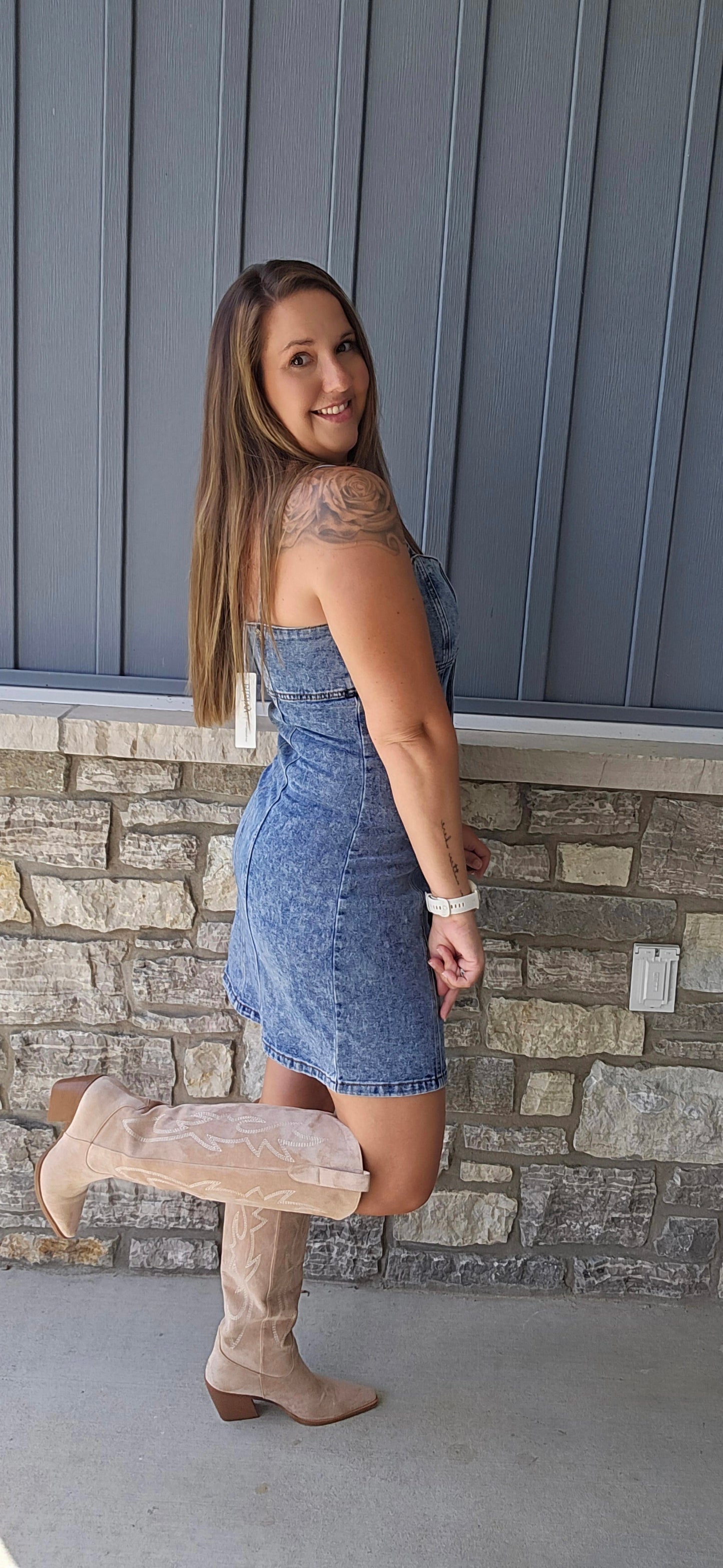 County Line Denim Dress