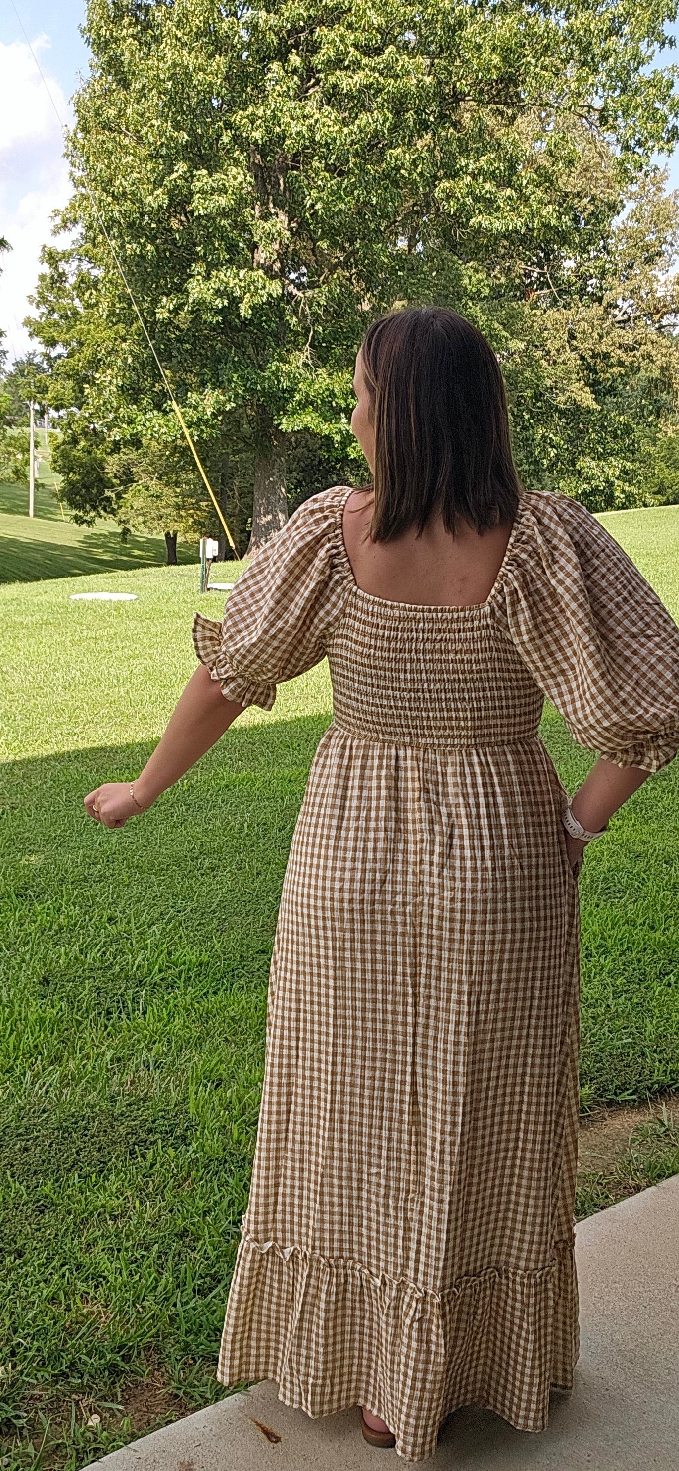Meadow Gingham Maxi Dress