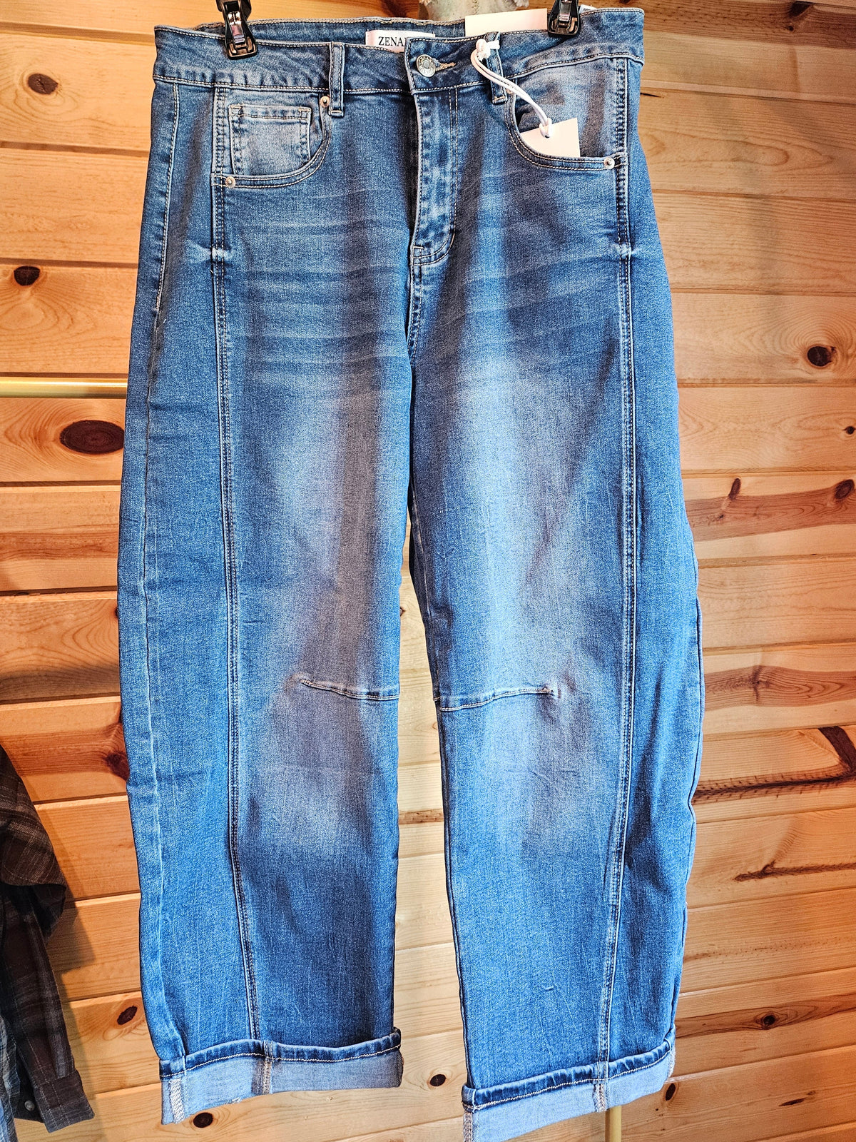 Winding Way Barrel Jeans