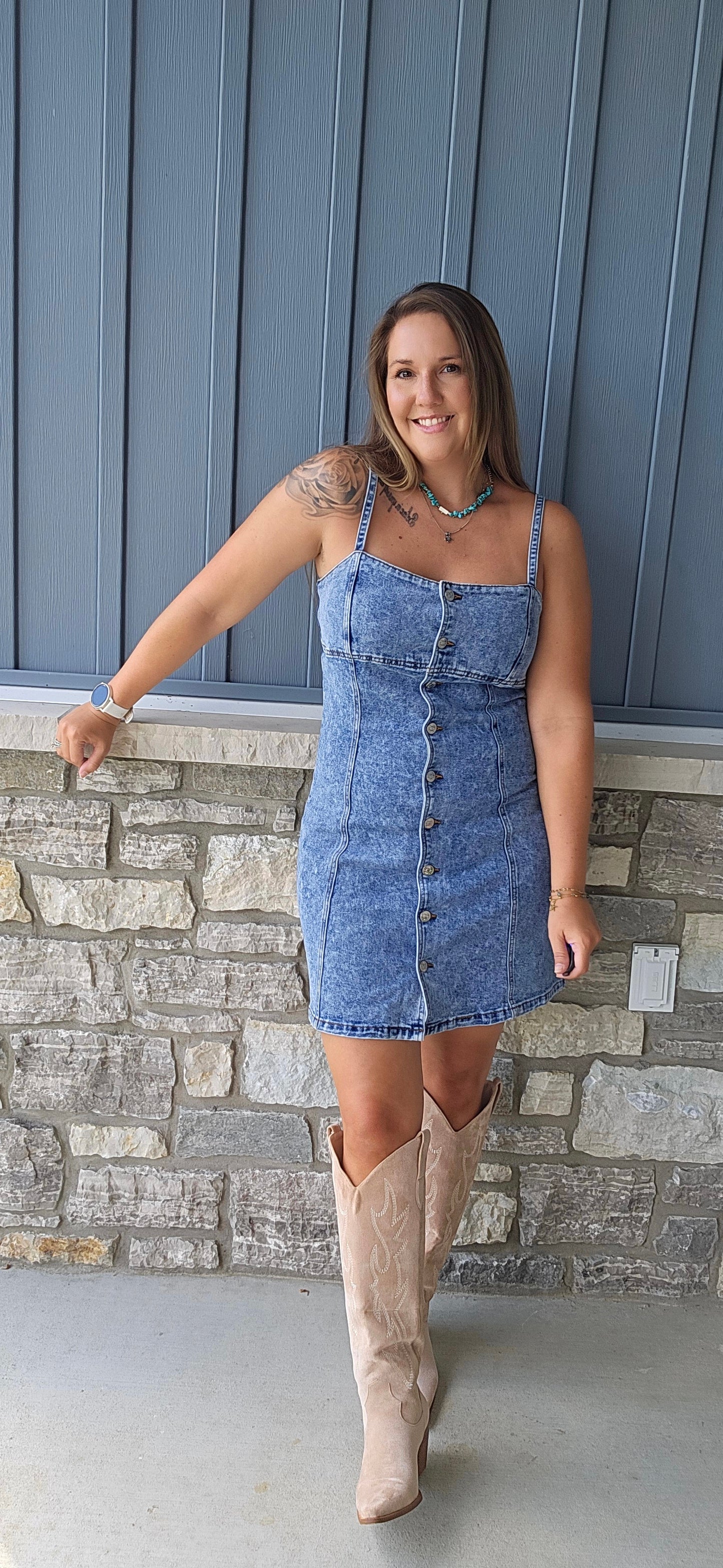 County Line Denim Dress