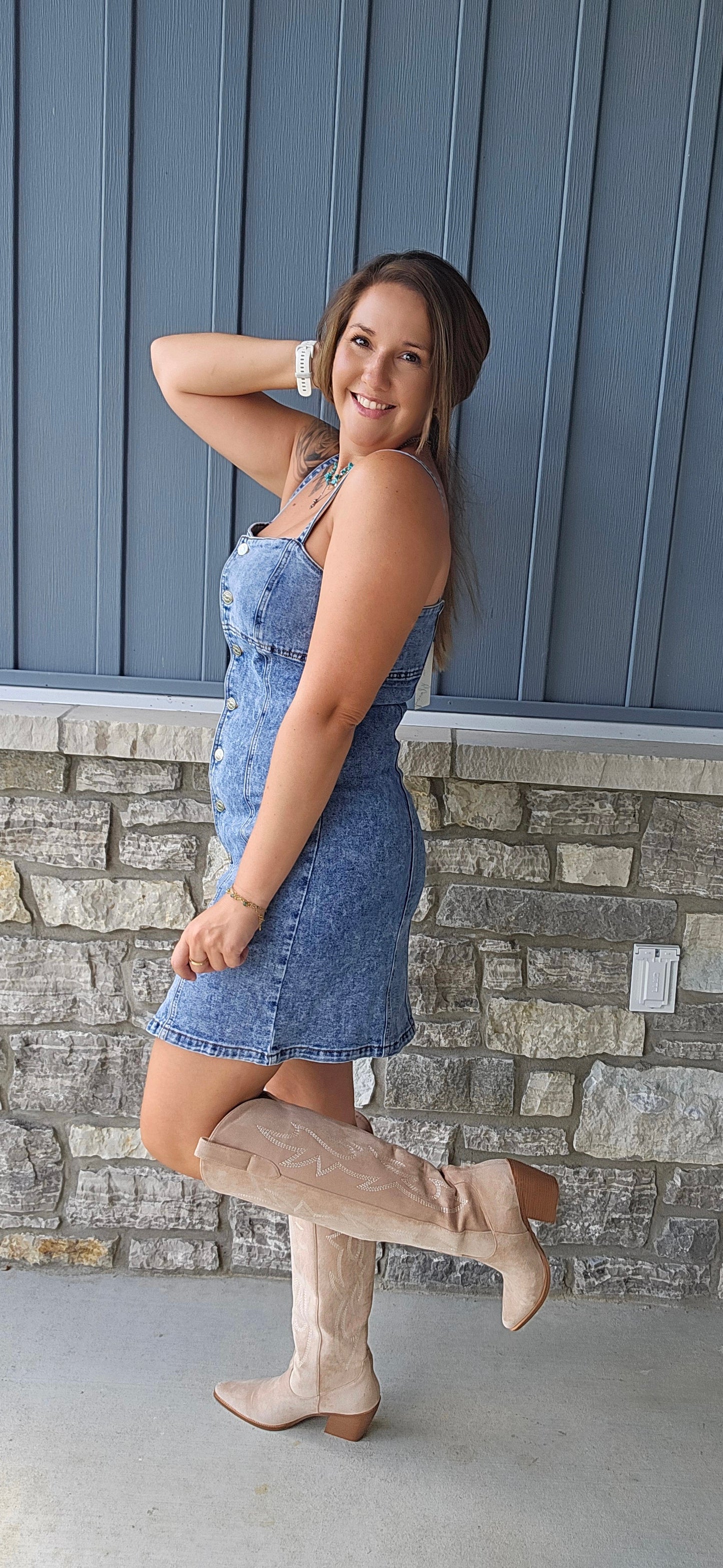 County Line Denim Dress
