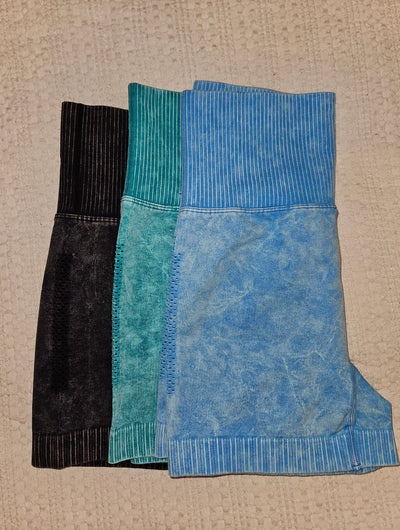 Mineral Wash Biker Shorts