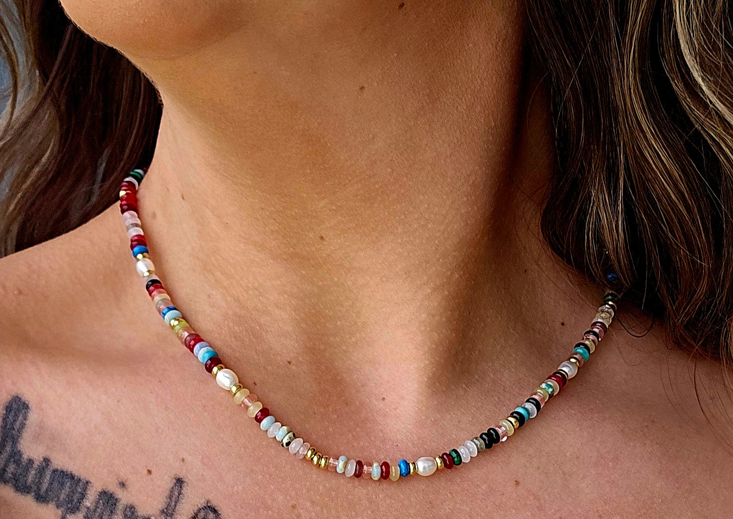 Sunny Days Beaded Necklace - waterproof