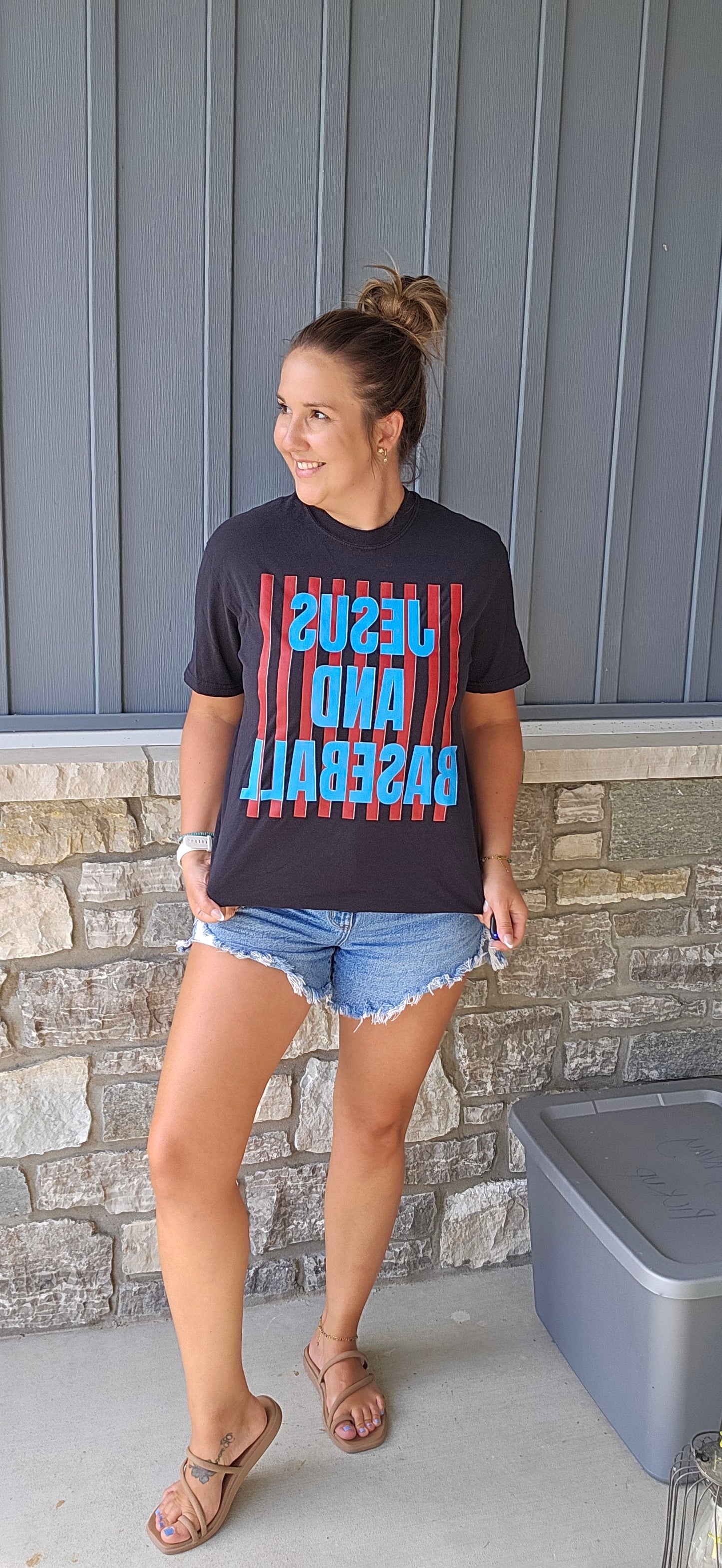 Jesus and Baseball Tee - comfort colors