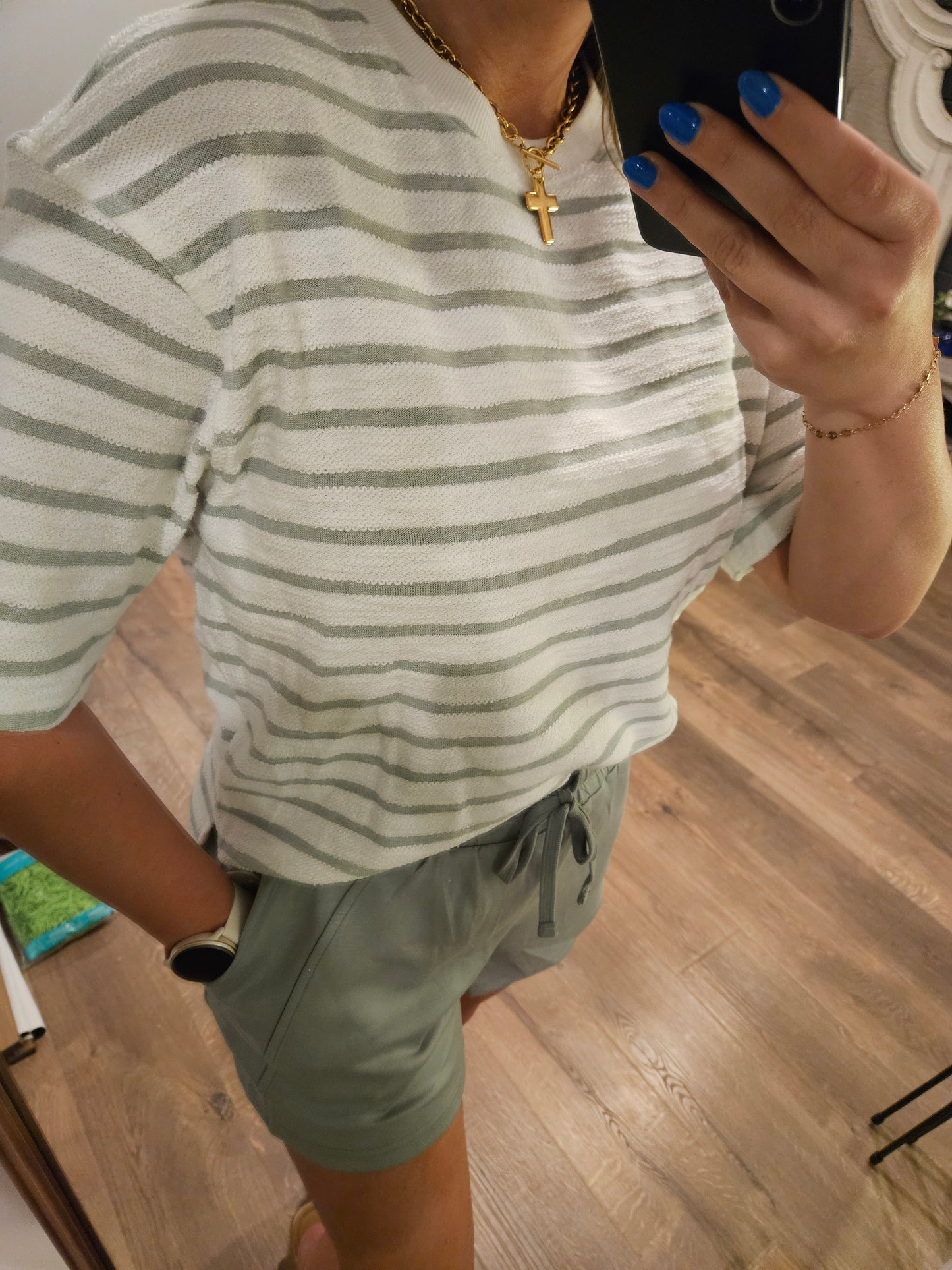 The Leisure Stripped Terry Top