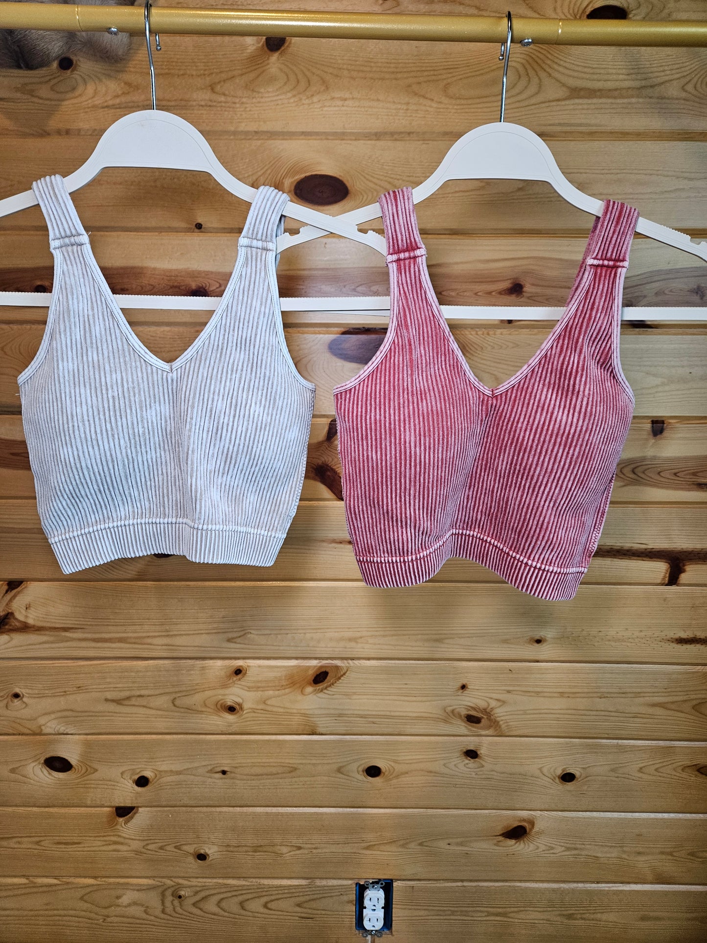 Winding Way Ribbed Crop Tank