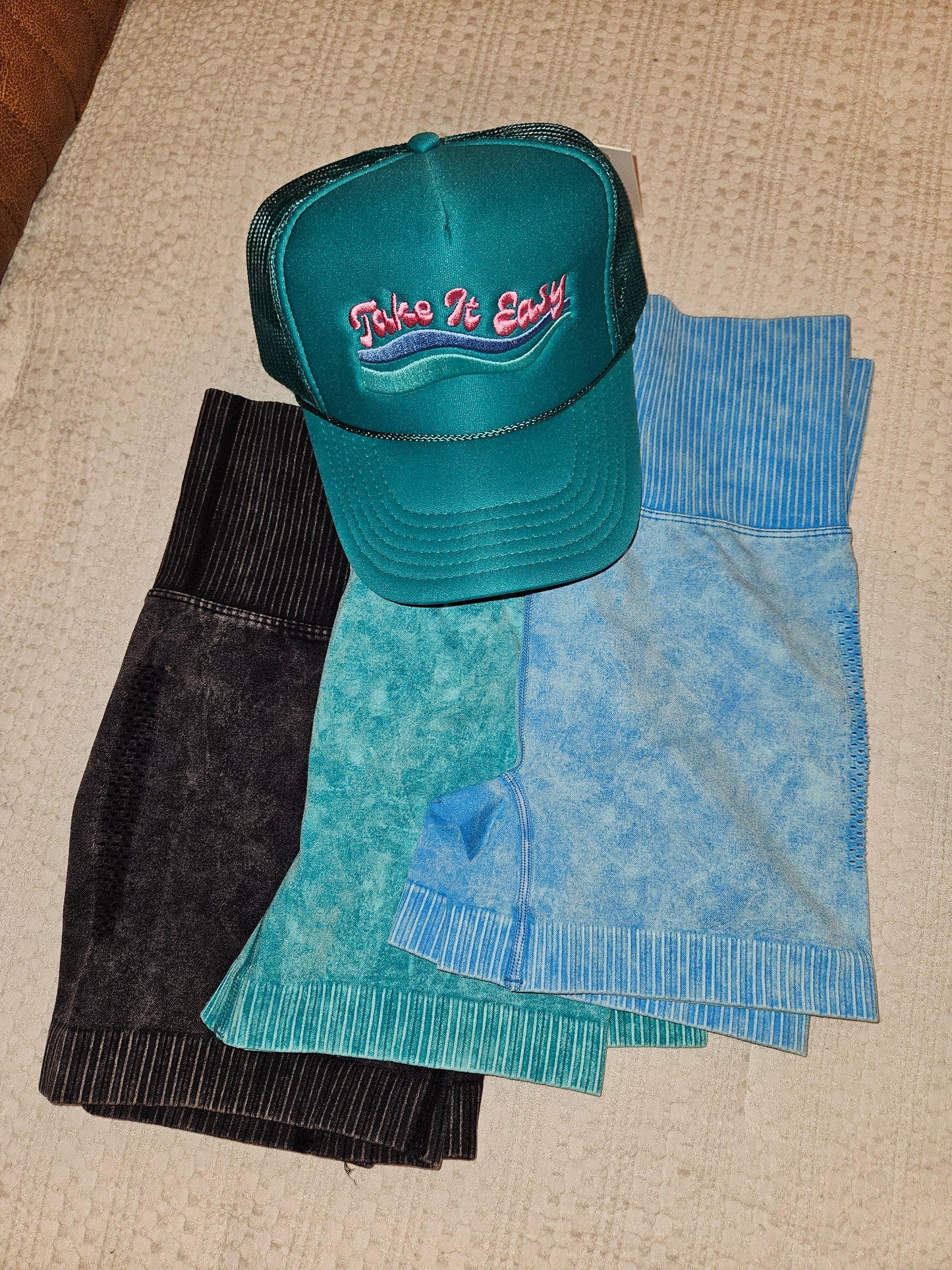 Mineral Wash Biker Shorts