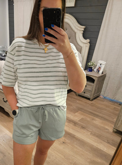 The Leisure Stripped Terry Top