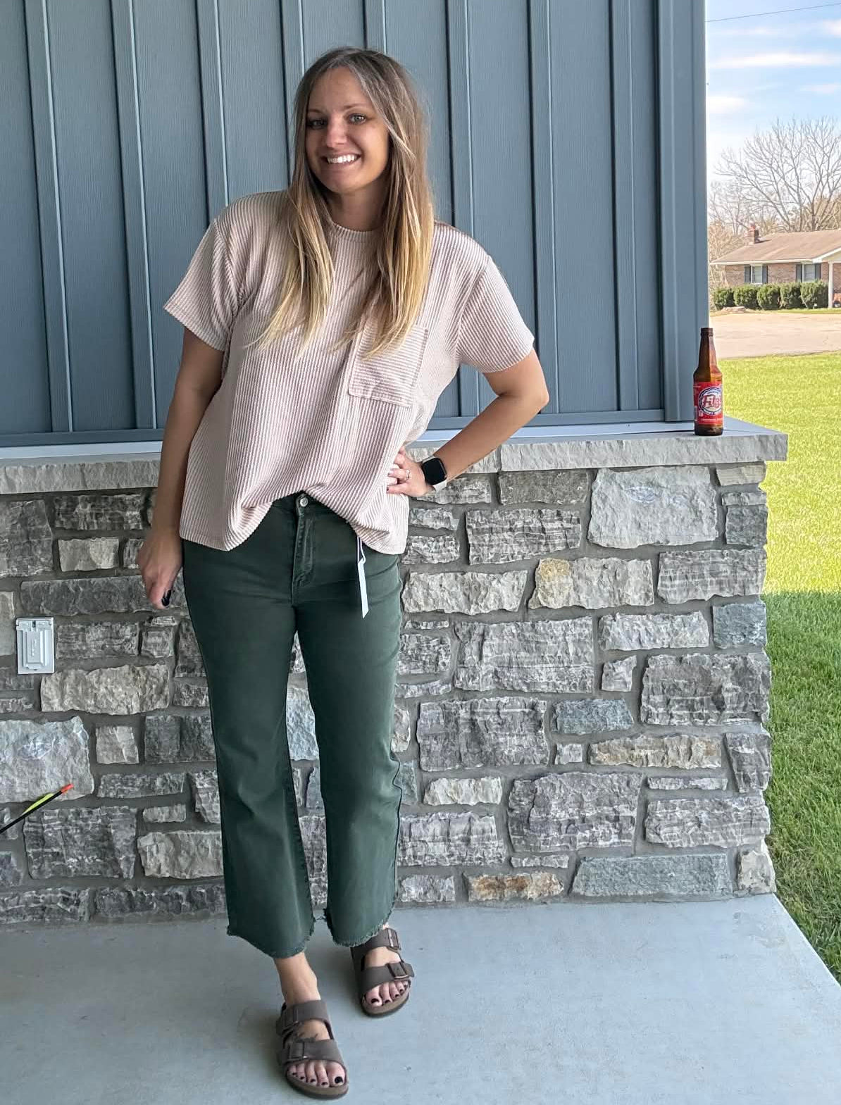 Olive Grove Crop Pants